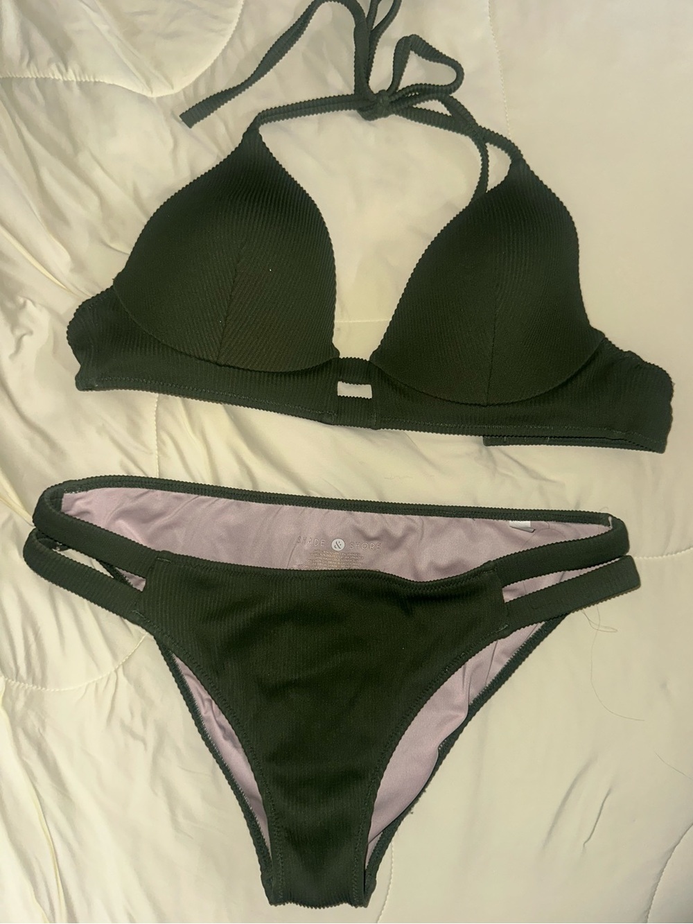 Olive green shade & shore bikini